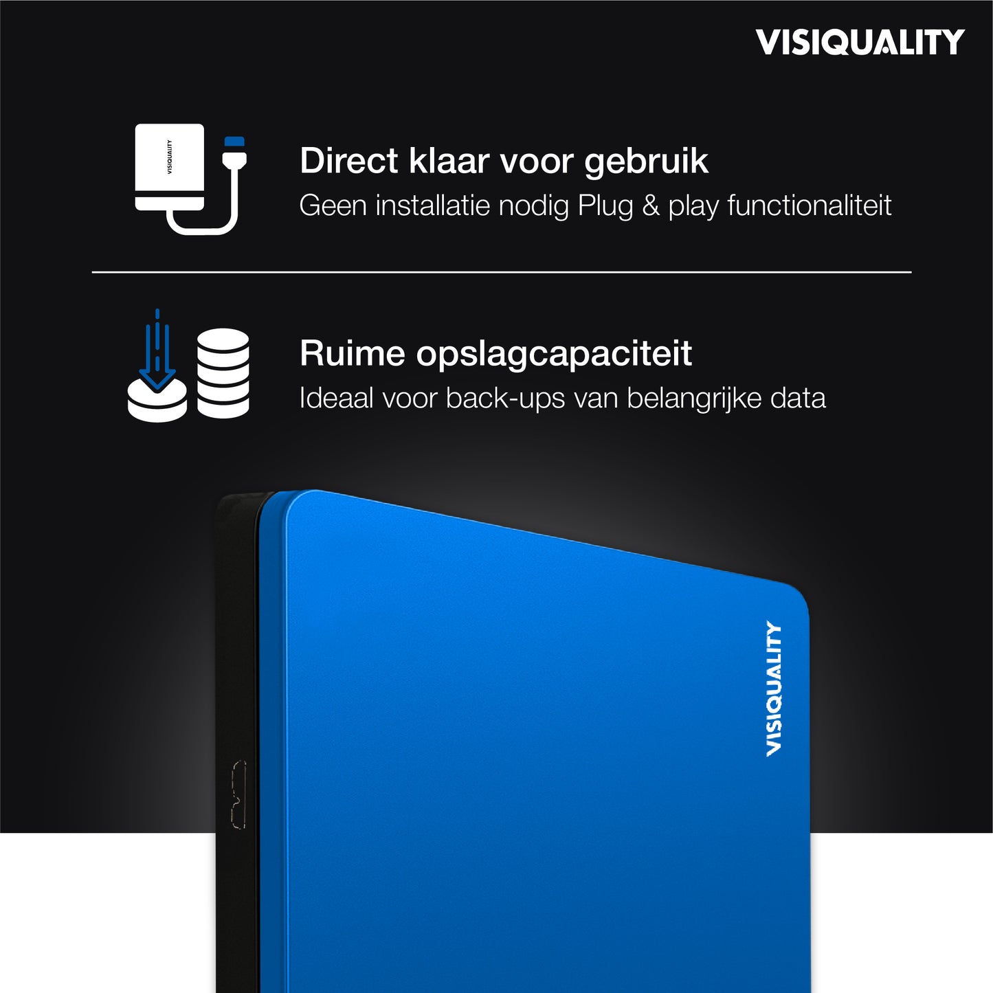 VisiQuality Harde Schijf - Modern Blue 1 TB