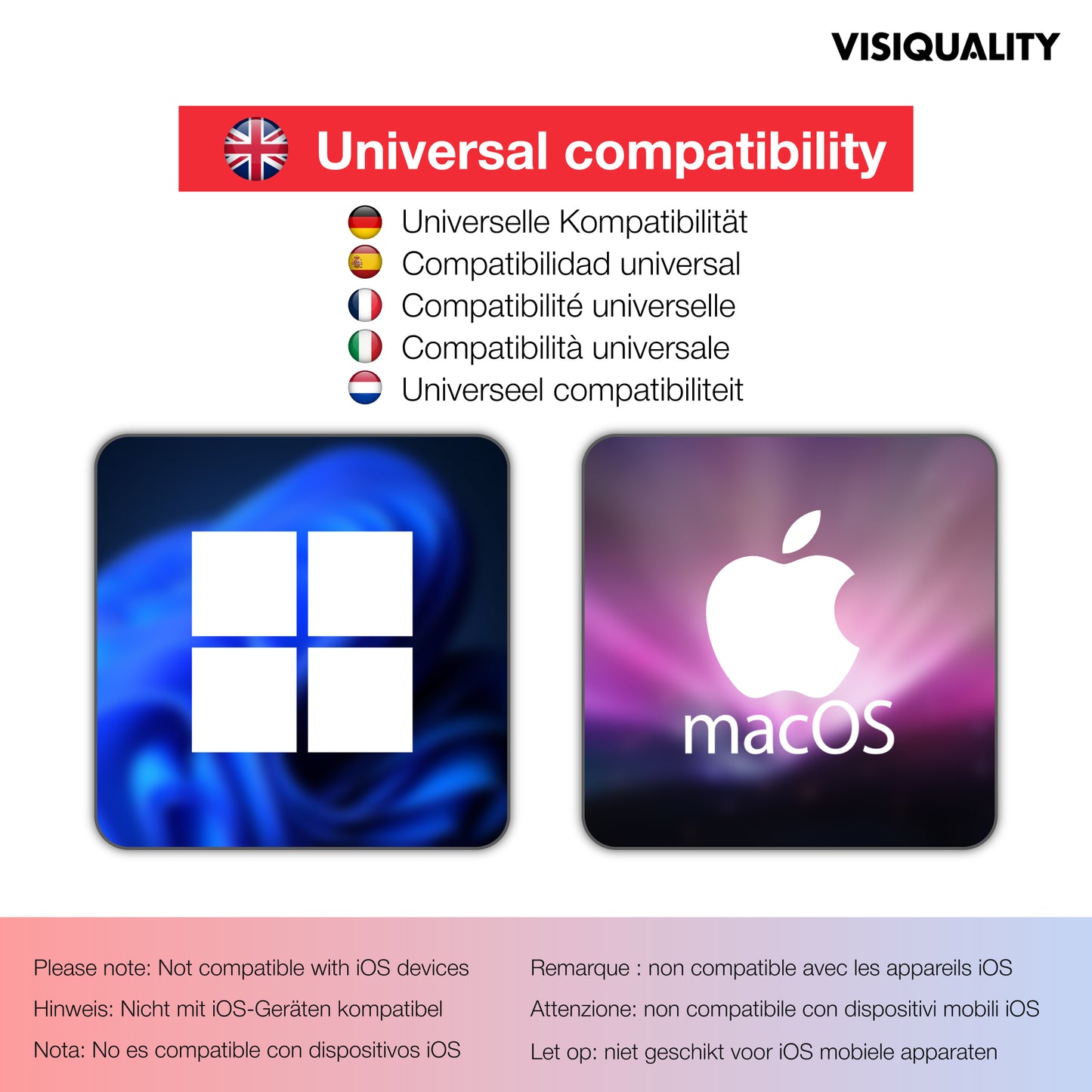 VisiQuality High-Speed External Hard Drive - Bold Red 1 TB