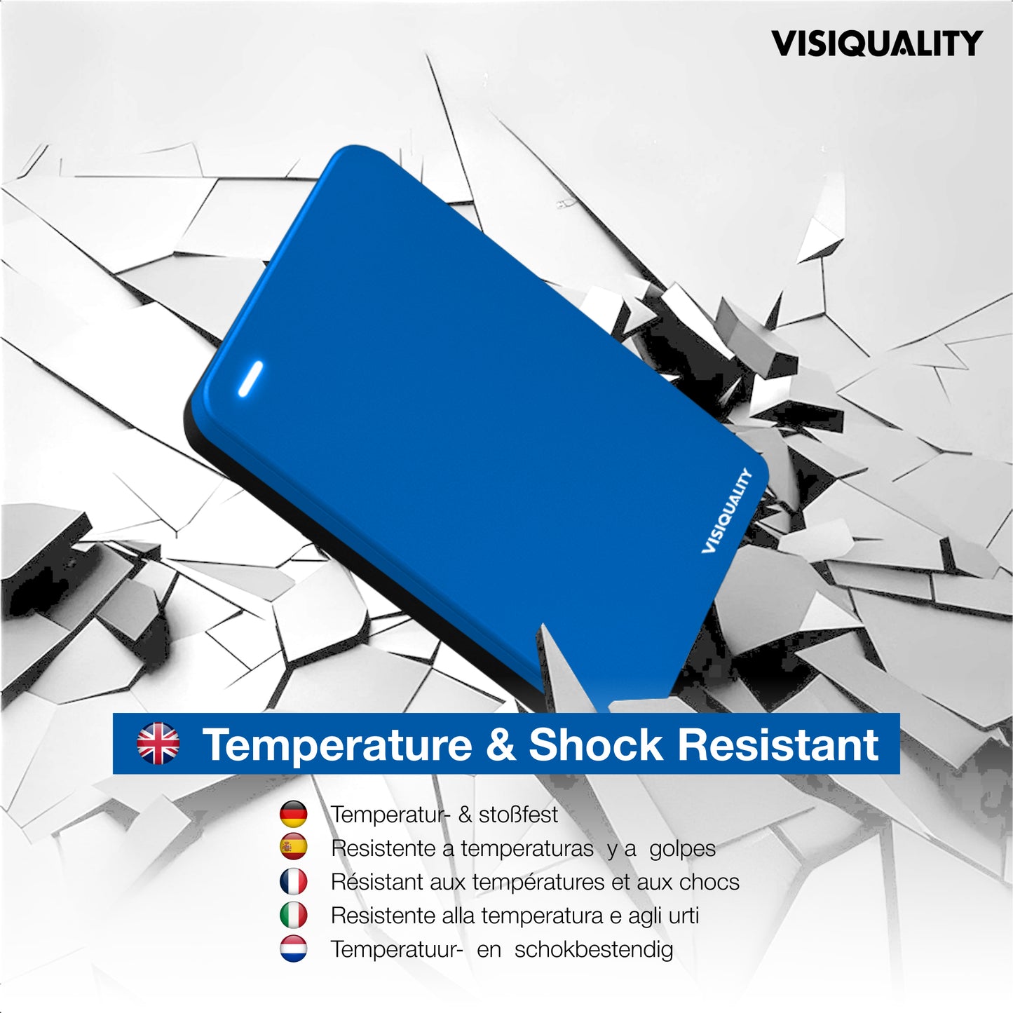 VisiQuality High-Speed Externe Harde Schijf - Modern Blue 750 GB