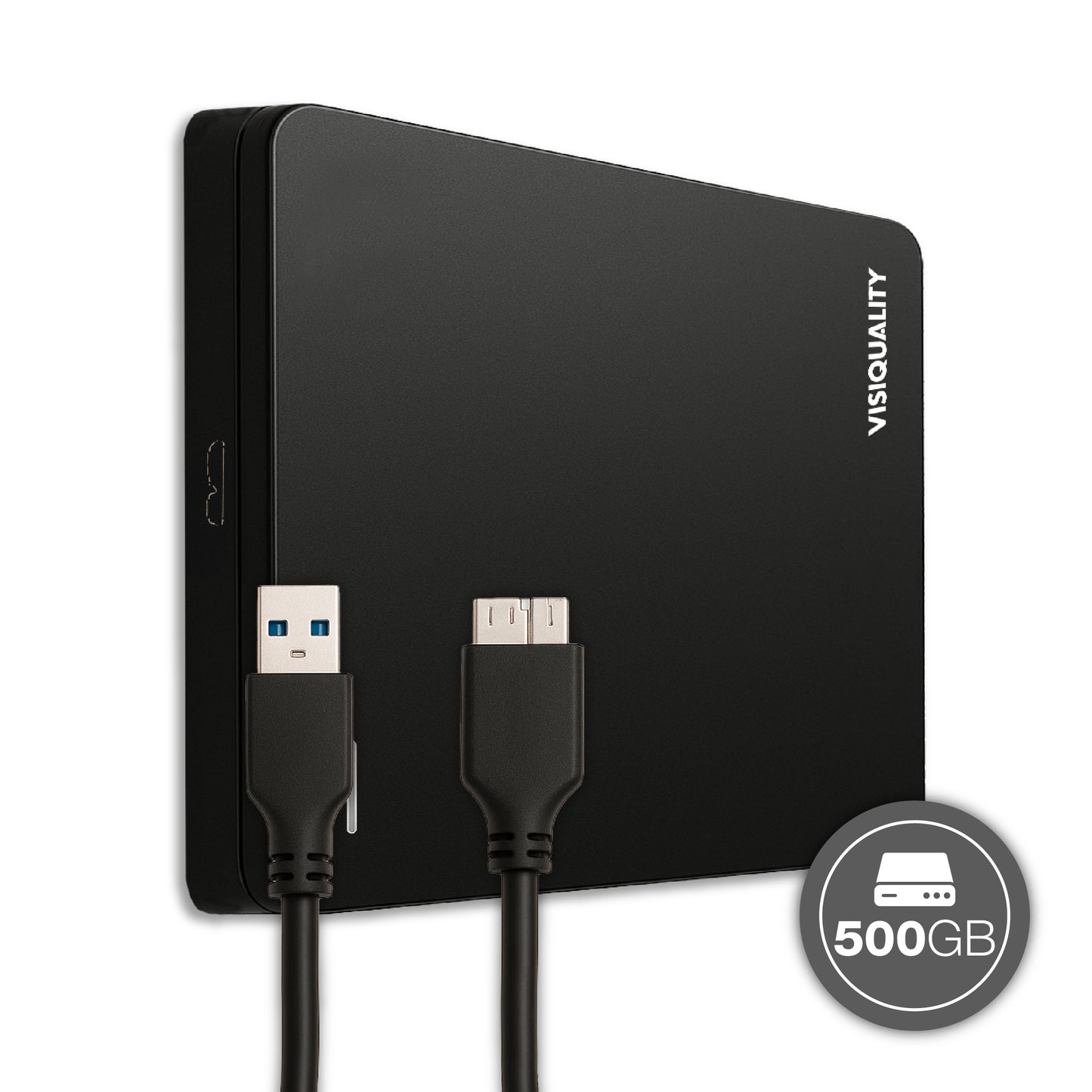 VisiQuality High-Speed Externe Harde Schijf - Classic Black 500 GB