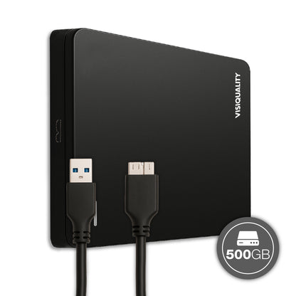 VisiQuality High-Speed Externe Harde Schijf - Classic Black 500 GB