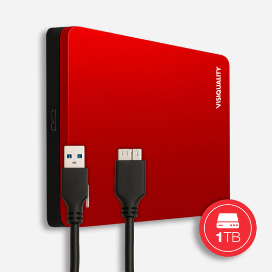 VisiQuality Harde Schijf - Bold Red 1 TB