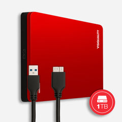 VisiQuality Harde Schijf - Bold Red 1 TB