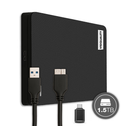 VisiQuality High-Speed Externe Harde Schijf - Classic Black 1.5 TB