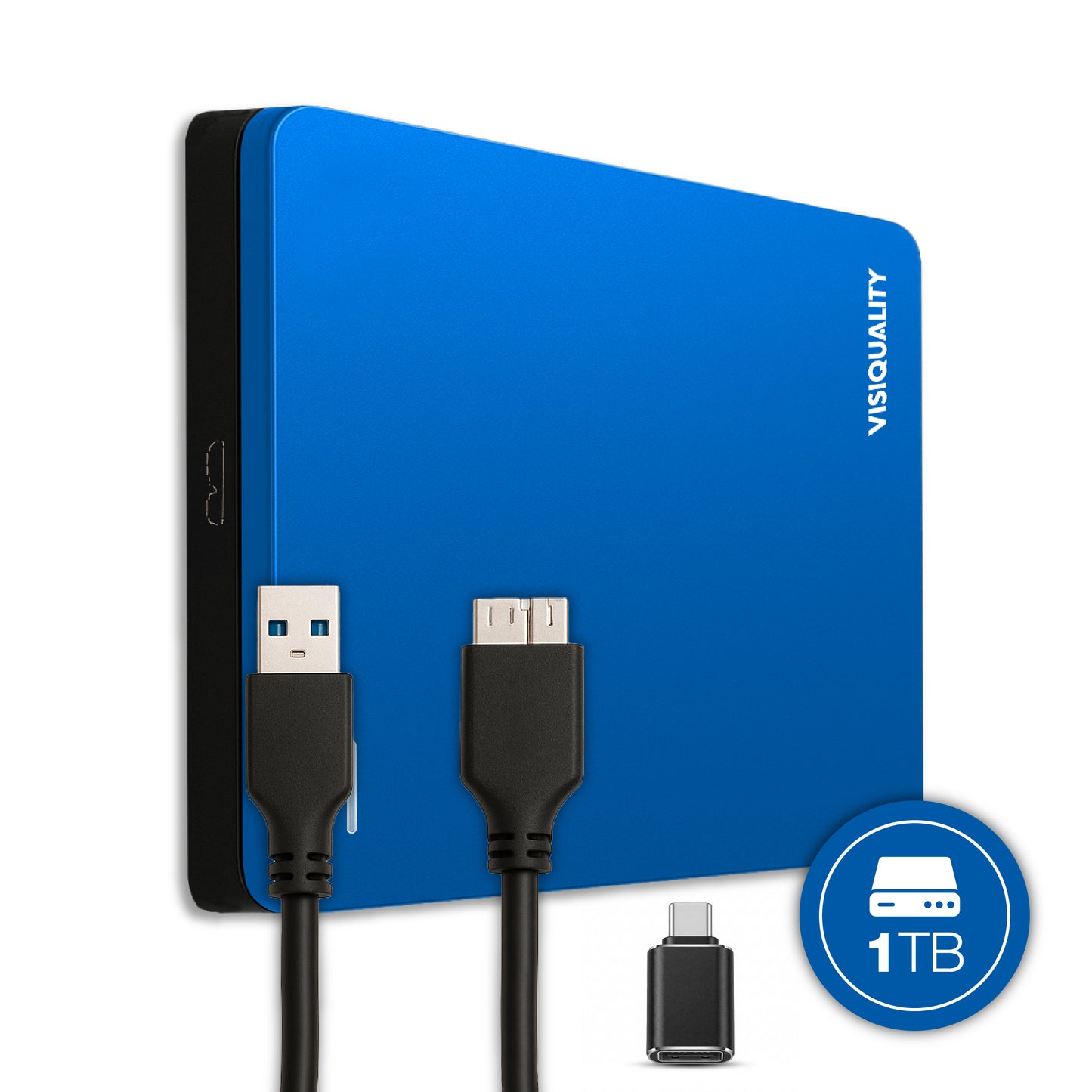 VisiQuality High-Speed Externe Harde Schijf - Modern Blue 1 TB