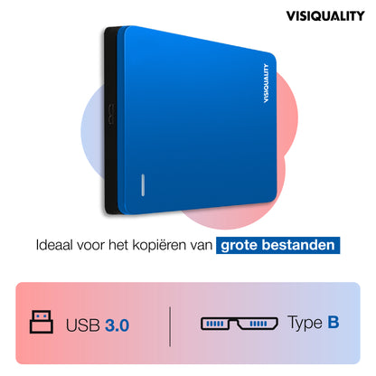 VisiQuality High-Speed Externe Harde Schijf - Modern Blue 1 TB