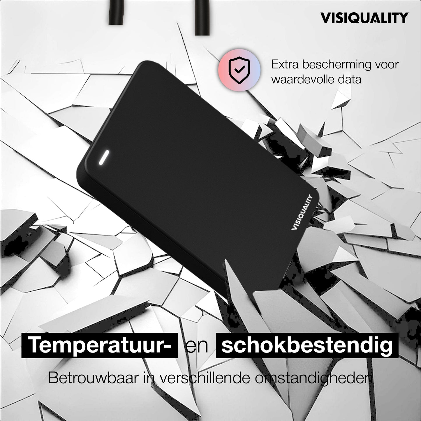 VisiQuality High-Speed Externe Harde Schijf - Classic Black 500 GB