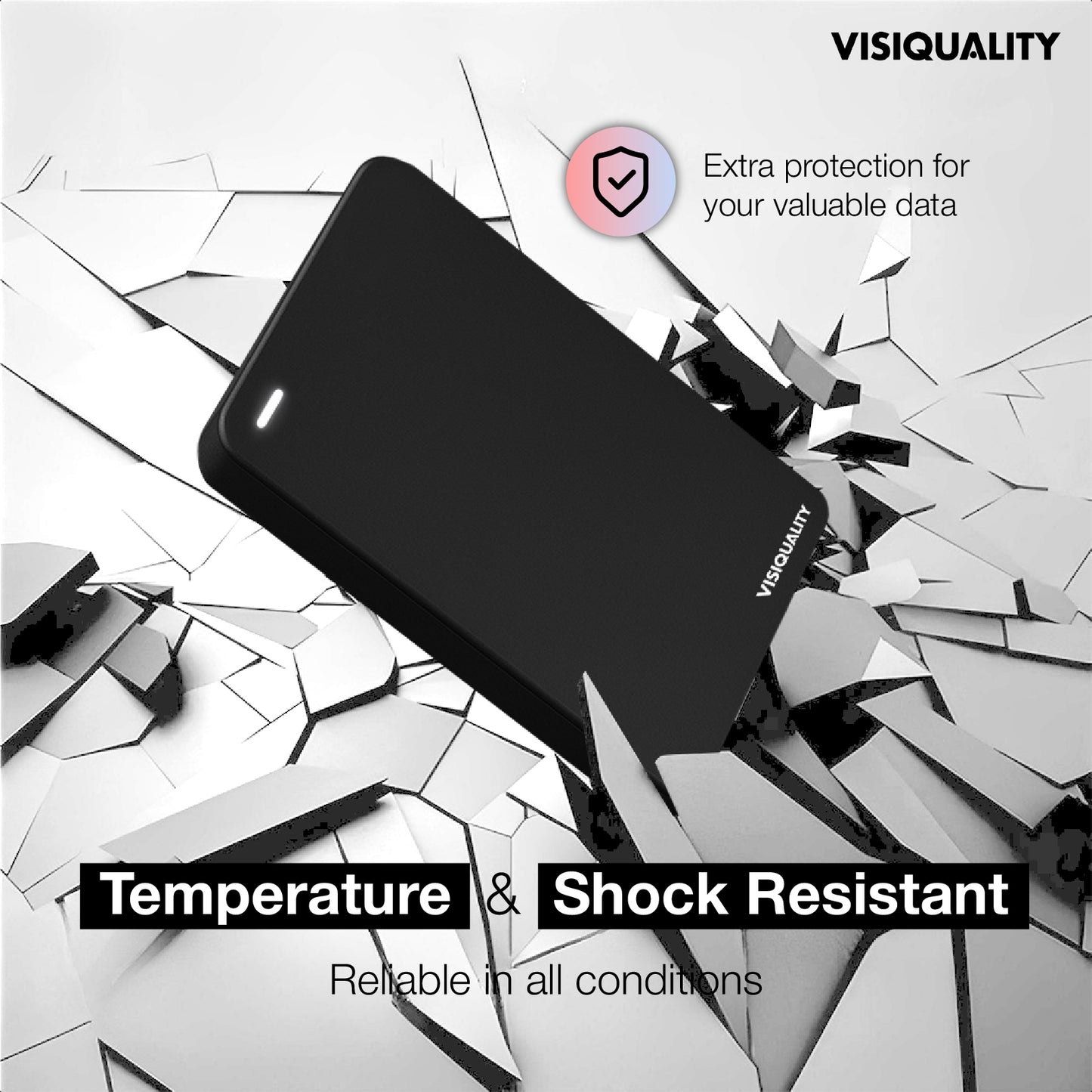 VisiQuality High-Speed Externe Harde Schijf - Classic Black 1 TB