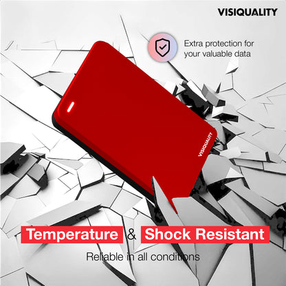 VisiQuality High-Speed Externe Harde Schijf - Bold Red 1 TB