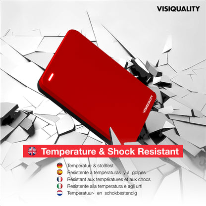 VisiQuality High-Speed Externe Harde Schijf - Bold Red 750 GB
