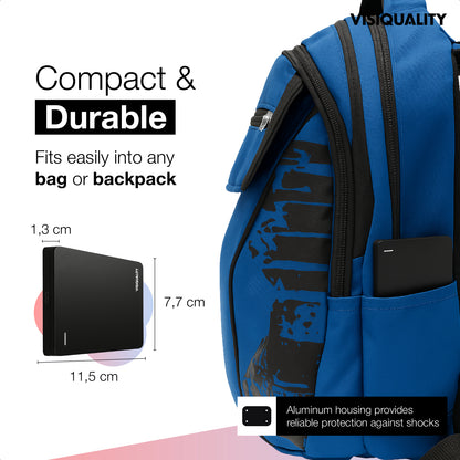 VisiQuality High-Speed Externe Harde Schijf - Classic Black 500 GB